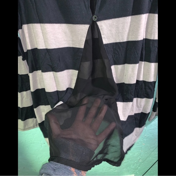 Striped Mesh Back Long Sleeve - Picture 6 of 8